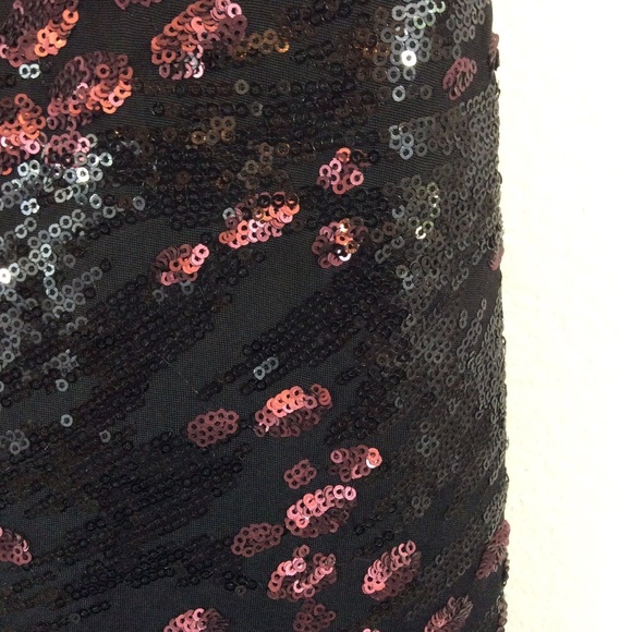 SOLD ASTR Nordstrom Black Maroon Sequin Dress - Picture 5 of 7